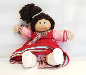 Vintage 1980s Cabbage Patch Kids Brown Ponytail Doll
