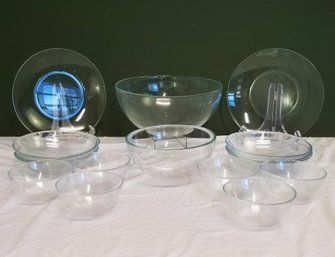 Ikea BLANDO 16 Pieces Of Clear Glass Dinner/serving Tableware