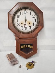 Vintage Sessions Regulator Wood Wall Clock