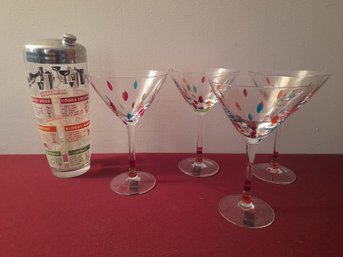 Roscher & Co Martini Glasses With Shaker