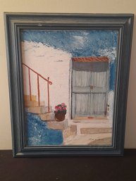 Signed Oil On Canvas-door Still Life