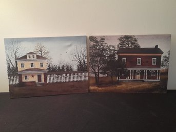 Set Of Prints On Canvas Of Houses