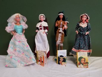 Vintage Set Of Four Limited/special Edition Collectable Barbie Dolls