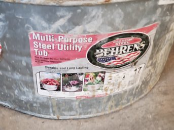 Behren's Multi Purpose Galvanized Steel Tub