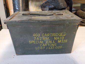 Vintage US Military Ammunition Ammo Box