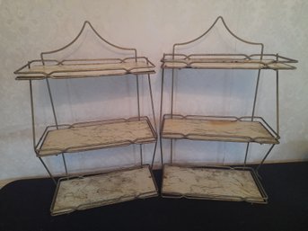 Pair Of Mid-Century Display Shelves