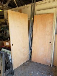 Two Masonite Hollow Core Doors - New - See Photos For Details