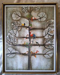 Graciela Rodo Boulanger 'Children In Trees' Framed Under Glass Orignal Lithograph 19' X 24'