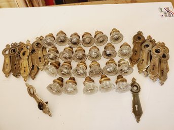 Antique Glass Door Knobs & Door Hardware Assortment