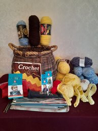 Crochet Lot In Basket