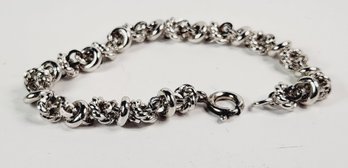 Unique Link  Sterling Silver Bracelet