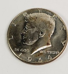 1966 Kennedy Silver Half Dollar  Unciculated Toned