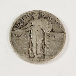 1930 Standing Liberty Silver Quarter (last Year Of Standing Liberty)