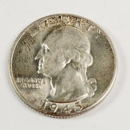 UNCICULATED W W II  1945 Washington SILVER Quarter