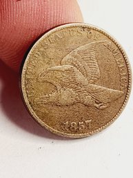 Wow..1857 U.S    FLYING EAGLE Cent (Great SHAPE)