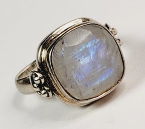 Sterling Silver Blue MOON Stone Ring