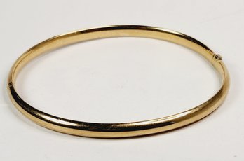 Classic 14k Yellow Gold Hidden Clasp Bangle Bracelet