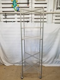 Rolling Adjustable Shelving Unit Clear Plexiglass And Metal
