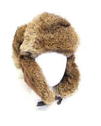 NEW L.L.bean North King Natural Rabbit Fur Trapper Winter Hat Size Large