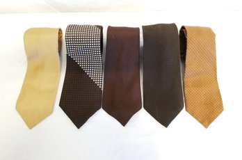 Lot Of Men's Vintage Wide Textured Polyester Ties Lot B