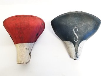 Antique Schwinn Messenger And Colombia Double Spring Bicycle Seats