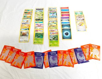 Lot Of 63 Assorted Vintage Pokemon Trading Cards/protectors