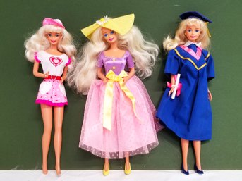 Set Of Three Vintage 1995-96 Barbie Dolls