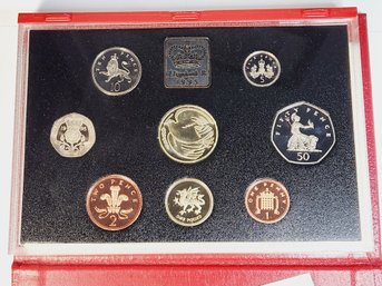 1995 United Kingdom  8pc Proof Coin Set. In Gov. Packaging With COA