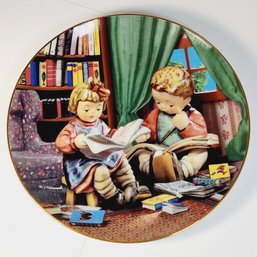 M. I. Hummel  'Budding Scholars' Little Companions PLATE GOEBEL Germany Signed And Numbered H8087