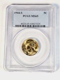 WOW...1942-S Jefferson Nickel PCGS MS65  Graded Slab (SILVER WAR II)