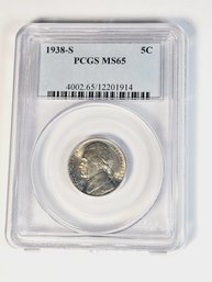 Wow....1938-S Jefferson Nickel PCGS MS65  Graded Slab