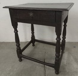 19th Century One Drawer Oak Stand