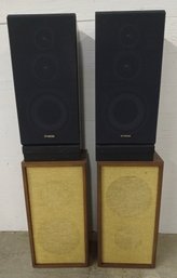 Two Pair Of Vintage Speakers