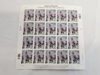 USPS Sheet Of The 911 Hereos Stamp Act Of 2001 First Class Postage Stamps