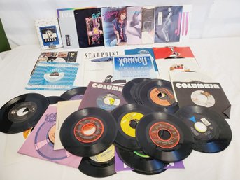 Vintage 45 RPM Vinyl Records, Jack Wagner, Poison, The Beatles, Tiffany, WHAM And Many More