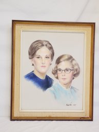 Vintage Framed & Signed Templeton 1967 Portrait Painting