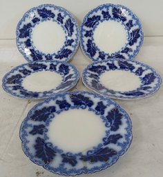 Five Early Flo-blue Plates