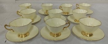 Ten Fine English Cups And Saucers