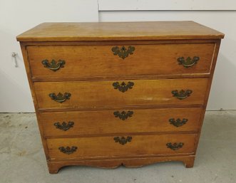 Antique Country Pine Four Drawer Chest
