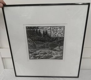 Black And White Pencil Signed Lithograph