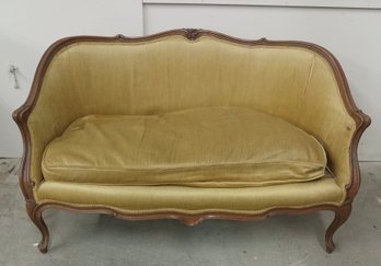 1940s Walnut French Provincial Settee