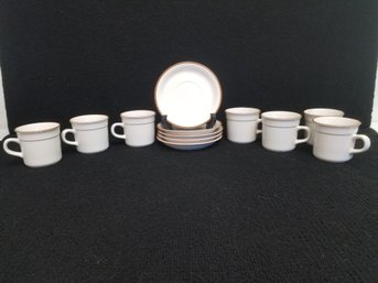 Vintage Nitto Overtones Coffee/tea Cups & Saucers - Made In Japan