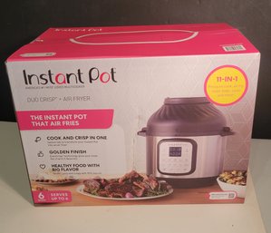 Instant Pot Duo Crisp 6Qt. Brand New In Box !. 6 Quart.  NIB. - --  - - - - - - - Loc: Above Piano