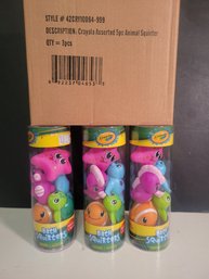 Crayola 5 Piece Animal Squirter.  Brand New In Box. Pack Of 3 ! - - - - - - - --- -- -- - - - -Loc: FH In Box