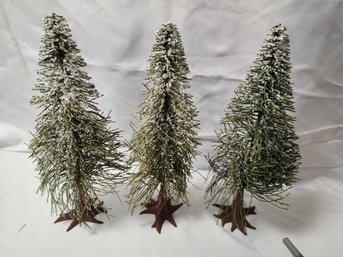 Dept 56 Frosted Norway Pine Trees Set Of 3- 11'H