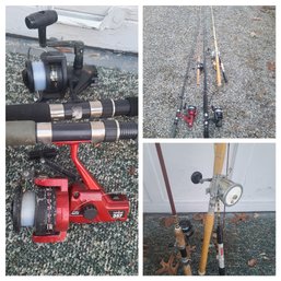 A Grouping Of Fishing Rods Includes A Cardinal 357 And Shimano FX B 500- Graphite Construction