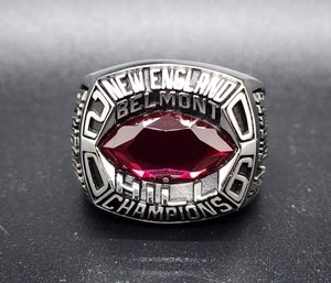 Balfour Football Championship Ring With Large Ruby Or Sapphire