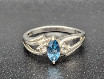 London Blue Topaz Ring In Sterling