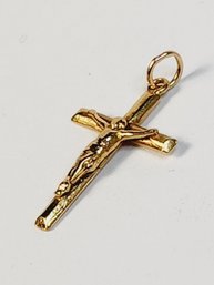 Vintage 10k Yellow Gold Crucifix Cross Pendant