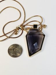 Fabulous Vintage Gold Tone Large  Pendant With Necklace